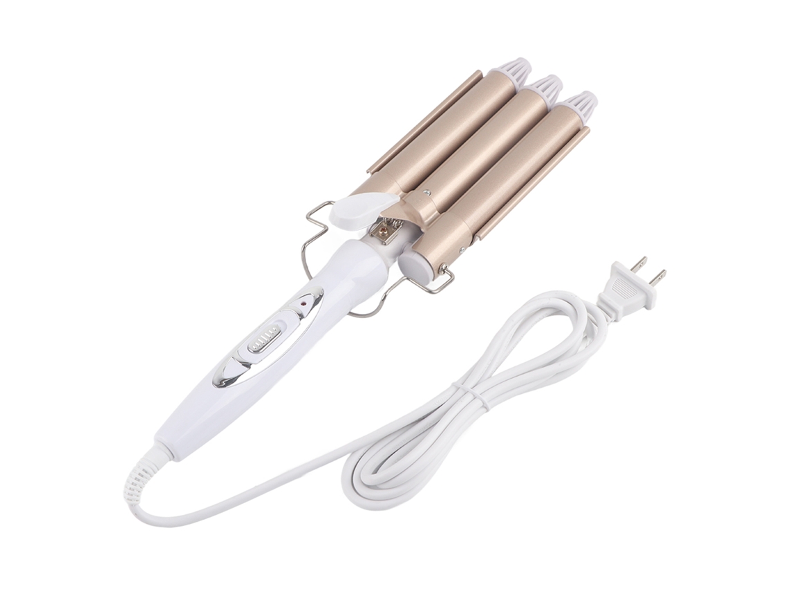 Chave De Cabelo Elétrico Profissional Chapinha De Curl 22mm Champagne 110-240v Plug Us