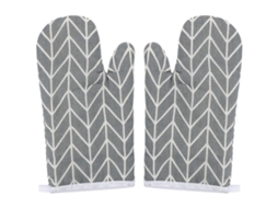 Guantes de Forno Resistentes Ao Calor de Silicone Anti queimaduras para Cozinha, Assar, Churrasco e Laváveis 28x16x2cm Gris