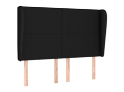 Headboard, Headboards Vidaxl Preto Tecido (147 X 23 X 118/128 Cm)