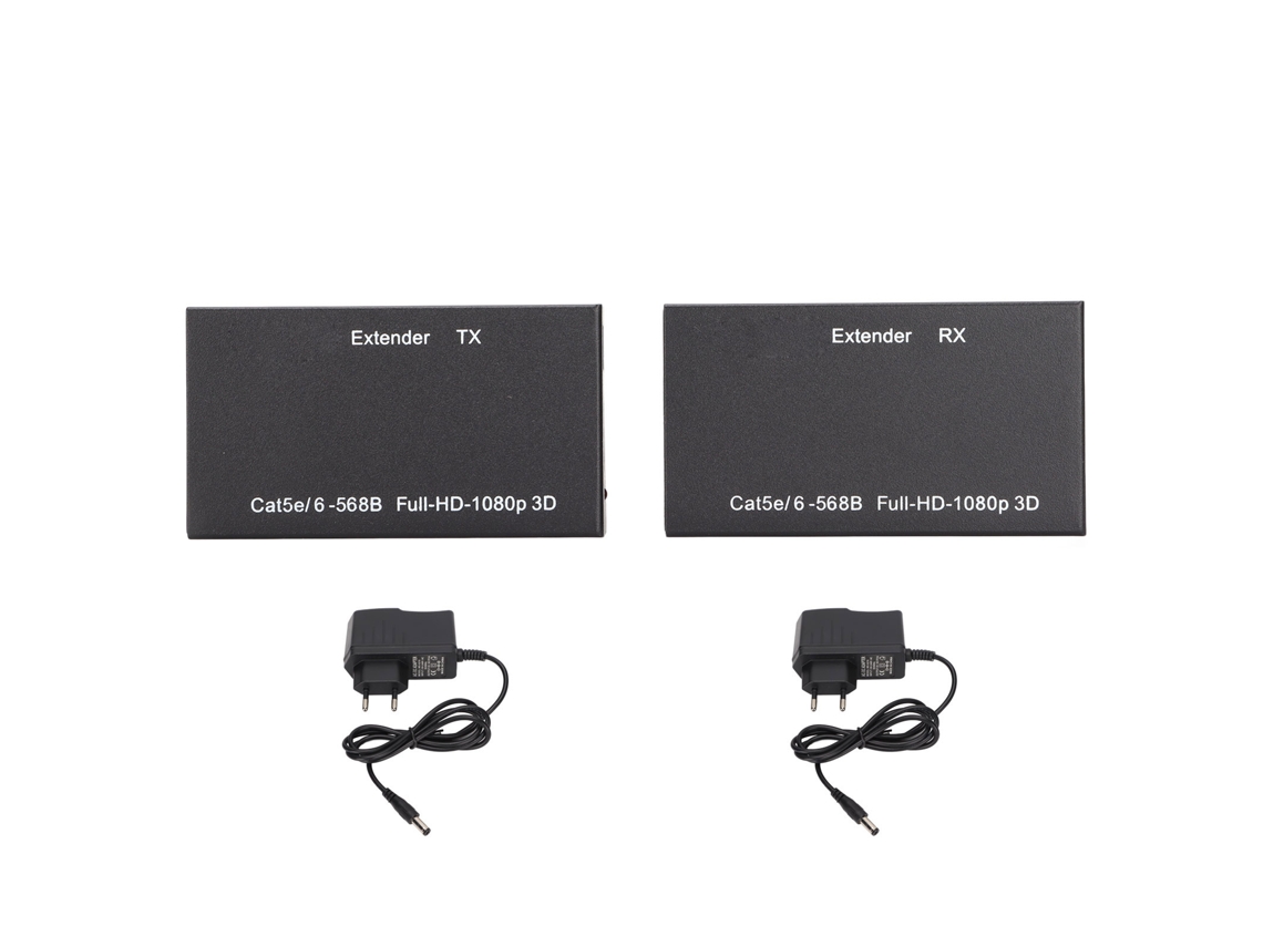 Extensor de Cabo de Interface Multimídia Mali HD com suporte a 1080p 3D, HDCP, EDID via Cat 5e (100‑240V)