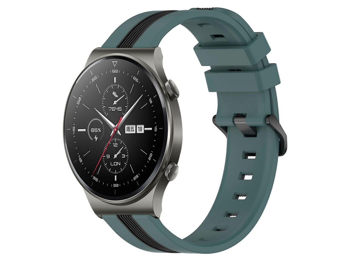 Pulseira De Silicone Bicolor Vertical De 22 Mm Para Huawei Gt2 Pro