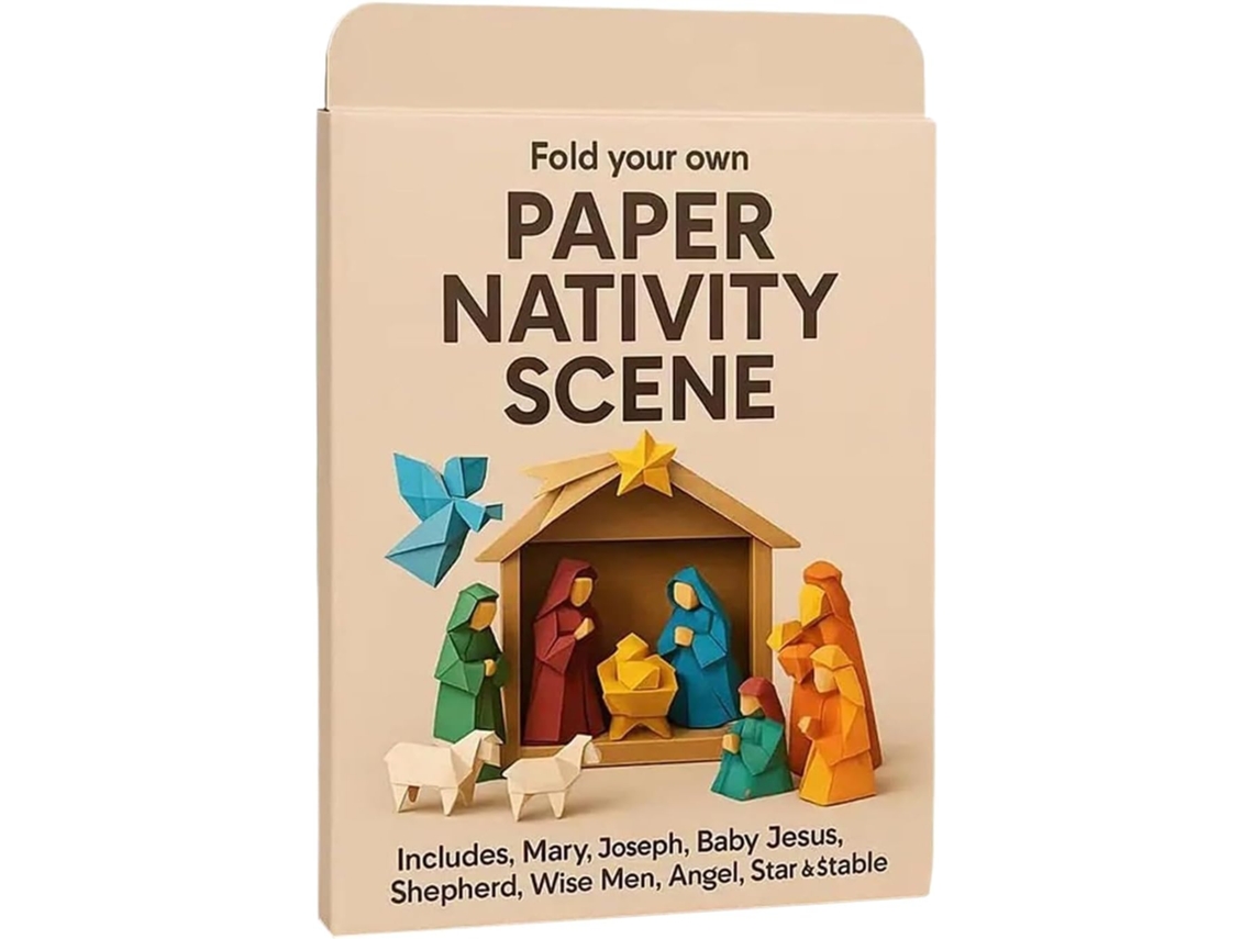 Kit Fácil Para Presépio De Papel Feito À Mão - Festa Divertida |
