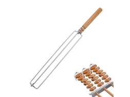 Conjunto De Espetos Para Churrasco Em Aço Inox - Espetos Reutilizáveis Com Acessórios Para Grelhados Exterior