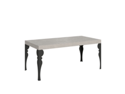 Mesa Extensível Paxon Premium Cashmere 200/304x90 Cm Com Pernas Antracite Itamoby