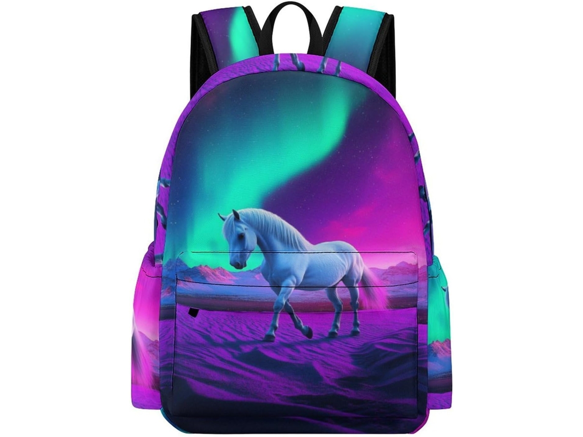 Mochila Com Estampa Cavalo Para Meninos Meninas 8 13 Anos, Escolar De Alunos Do 3º E 4º Ano, Impermeável