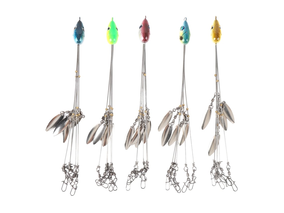Kit de Isca de Pesca 5 Pcs para Bass