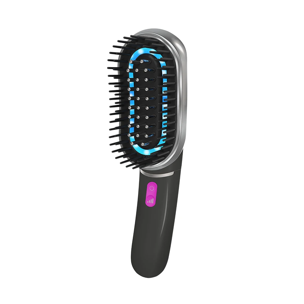 (preto) Escova De Crescimento Capilar Com Laser Led, Massagem Elétrica Para O Couro Cabeludo, Máscara De Estimulação Capilar