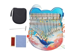 2026 kalimba de 17 Teclas Piano de Pulgar Portátil para Niños Y Adultos - Kalimba Con Un Hermoso Diseño de Ballena