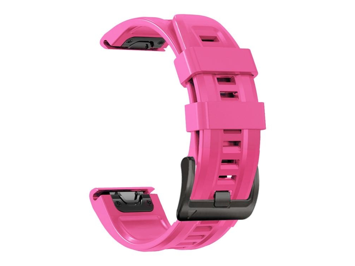 Bracelete para Garmin Silicone Esportivo com Fivela de Aço Preta Rosa XIAOMOYU (26mm)