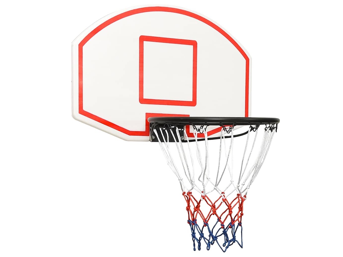 Vidaxl Tabela De Basquetebol 71x45x2 Cm Polietileno Branco