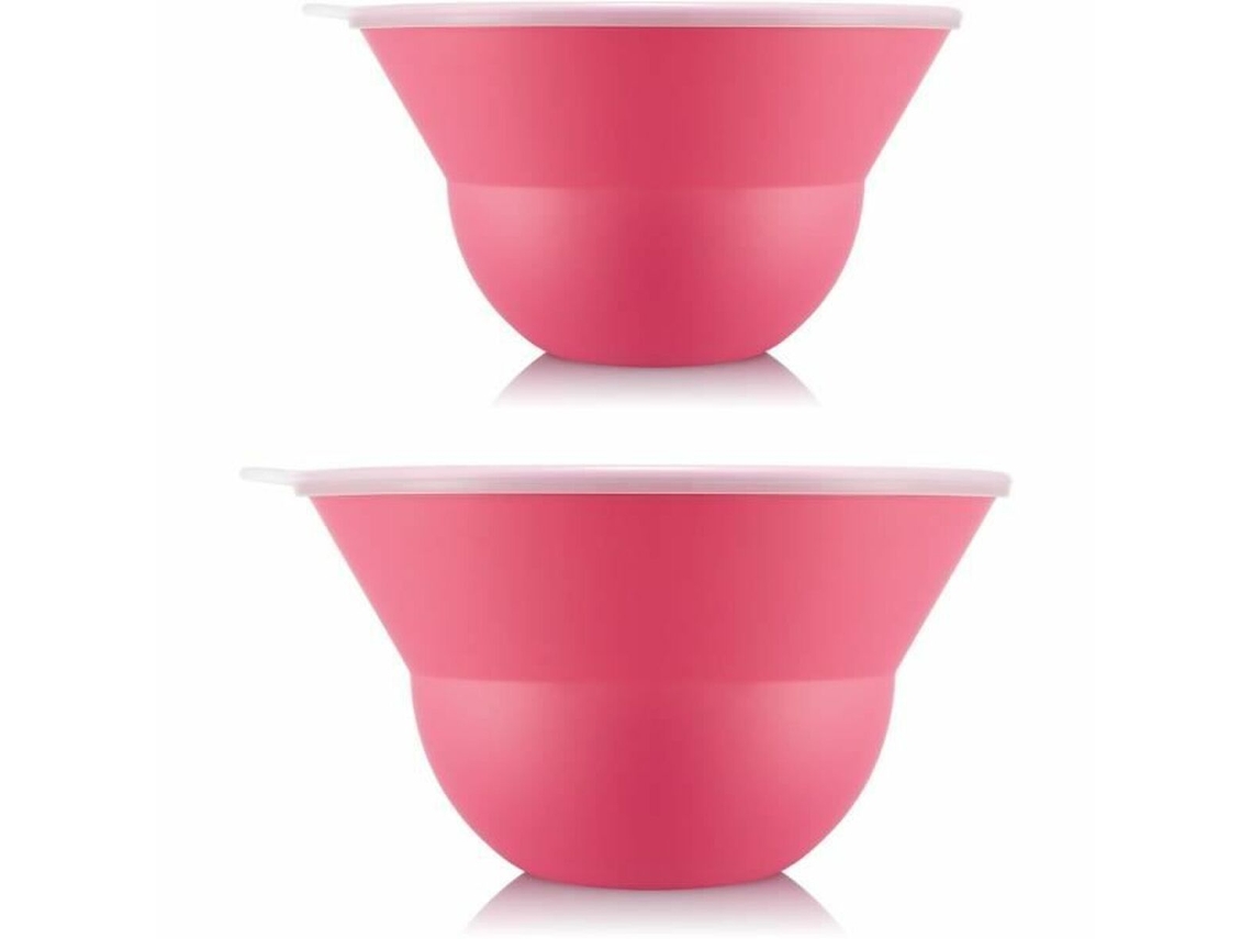 Tigela para Misturar Bodum Topee, Rosa, 3W, 4,9W, Pacote com 2