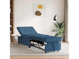 Vidaxl Sofá-cama Retrátil Azul 194 X 50 X 82 Cm Tecido