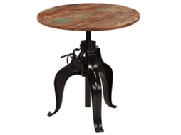Vidaxl Mesa De Bar Em Madeira Recuperada Maciça 75x(76-110) Cm