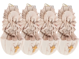 Benta Católica Resina Parede 4 Peças 6 5x4x12 Decoração Sacra Primeira Comunhão Crisma Altar Religioso Artigos GOKOCO