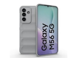 Capa Halinuia Para Samsung Galaxy M56 5g Magic Shield Tpu Flanela Cinzento (proteção Integral, Forro Interior Em Flanela)
