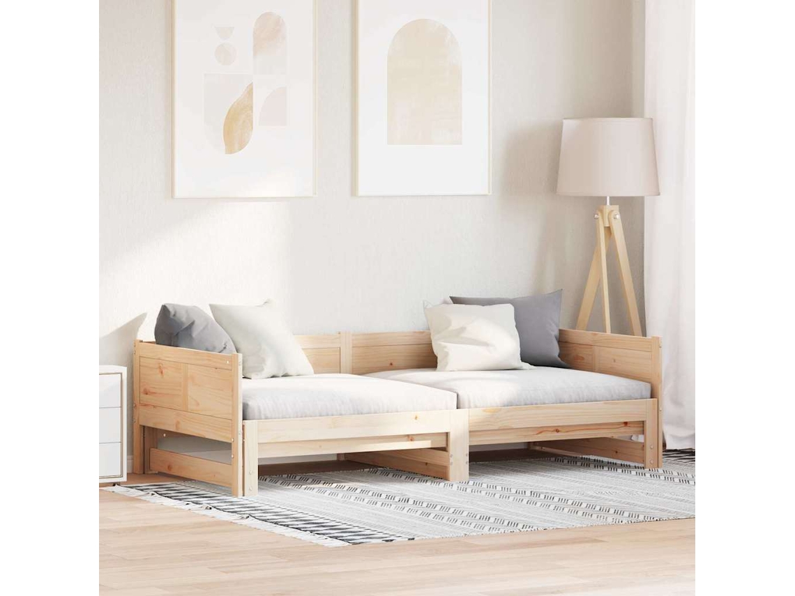 Vidaxl Cama Dia Rebatível Castanho 203,5 X 184 X 56,5 Cm