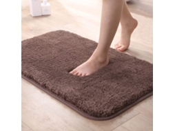 Tapete De Banho Chenille Extra Espesso E Absorvente 50x80cm Castanho