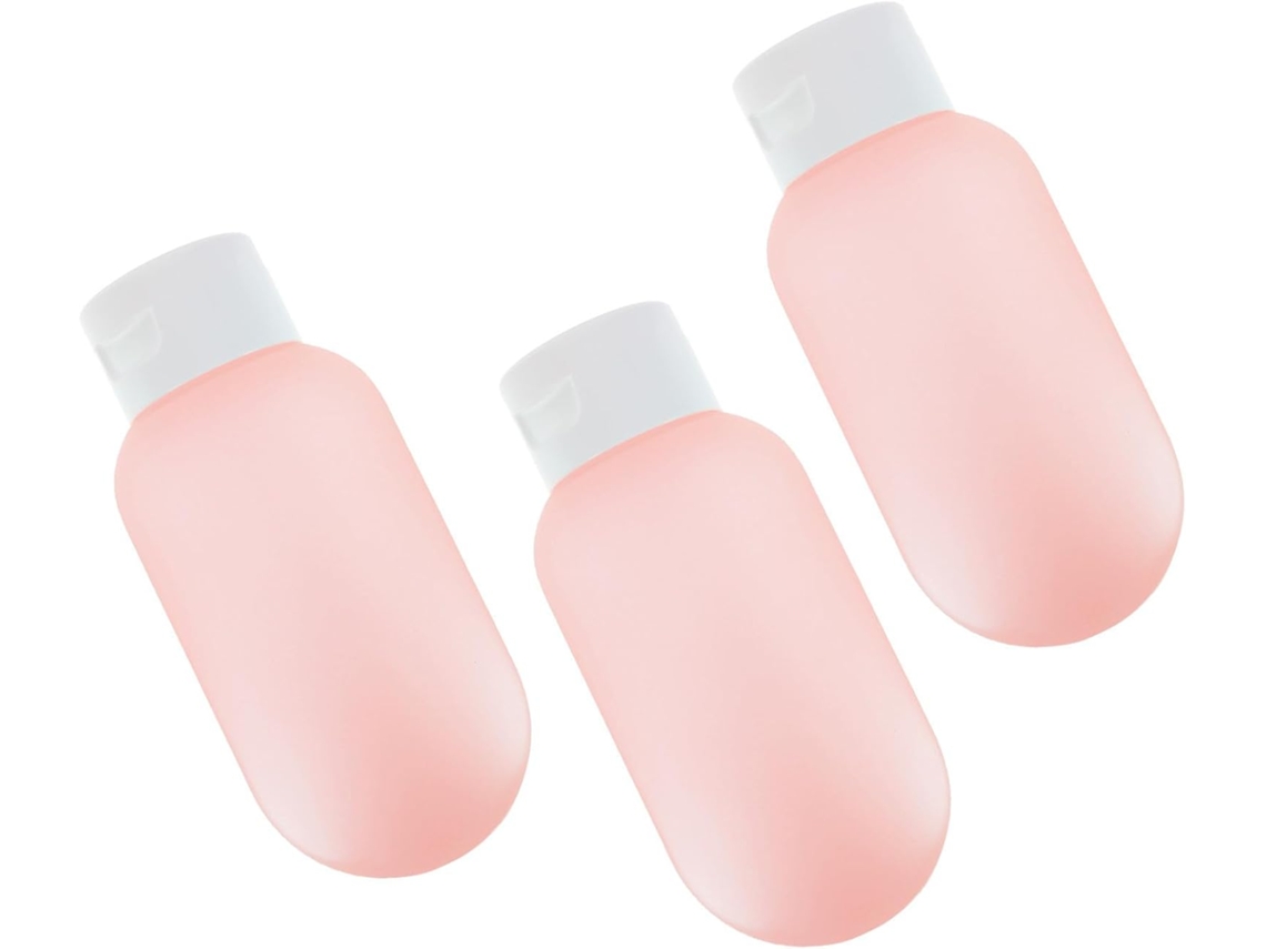 Conjunto De 3 Garrafas Térmicas Rosa Em Pe