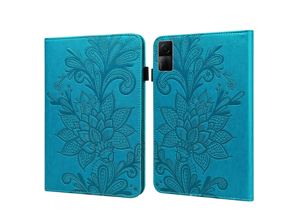 Capa de couro com renda e estampa floral para tablet Xiaomi Redmi Pad 10.61 (Webake)