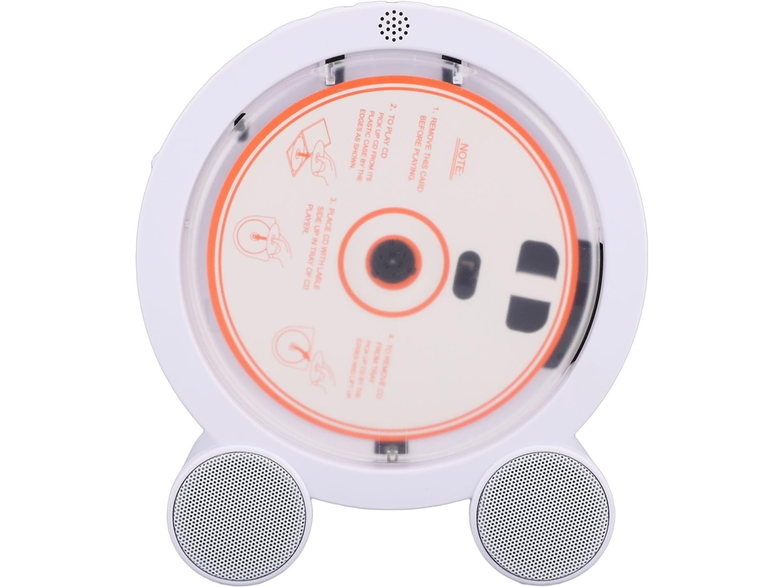 Leitor Cd De Mesa Vertical, Reprodutor De Música Portátil Fm Usb Aux Com Alto-falantes Hifi Duplos E Visor De