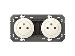Soquete Legrand Dooxie Duplo Assimétrico Branco