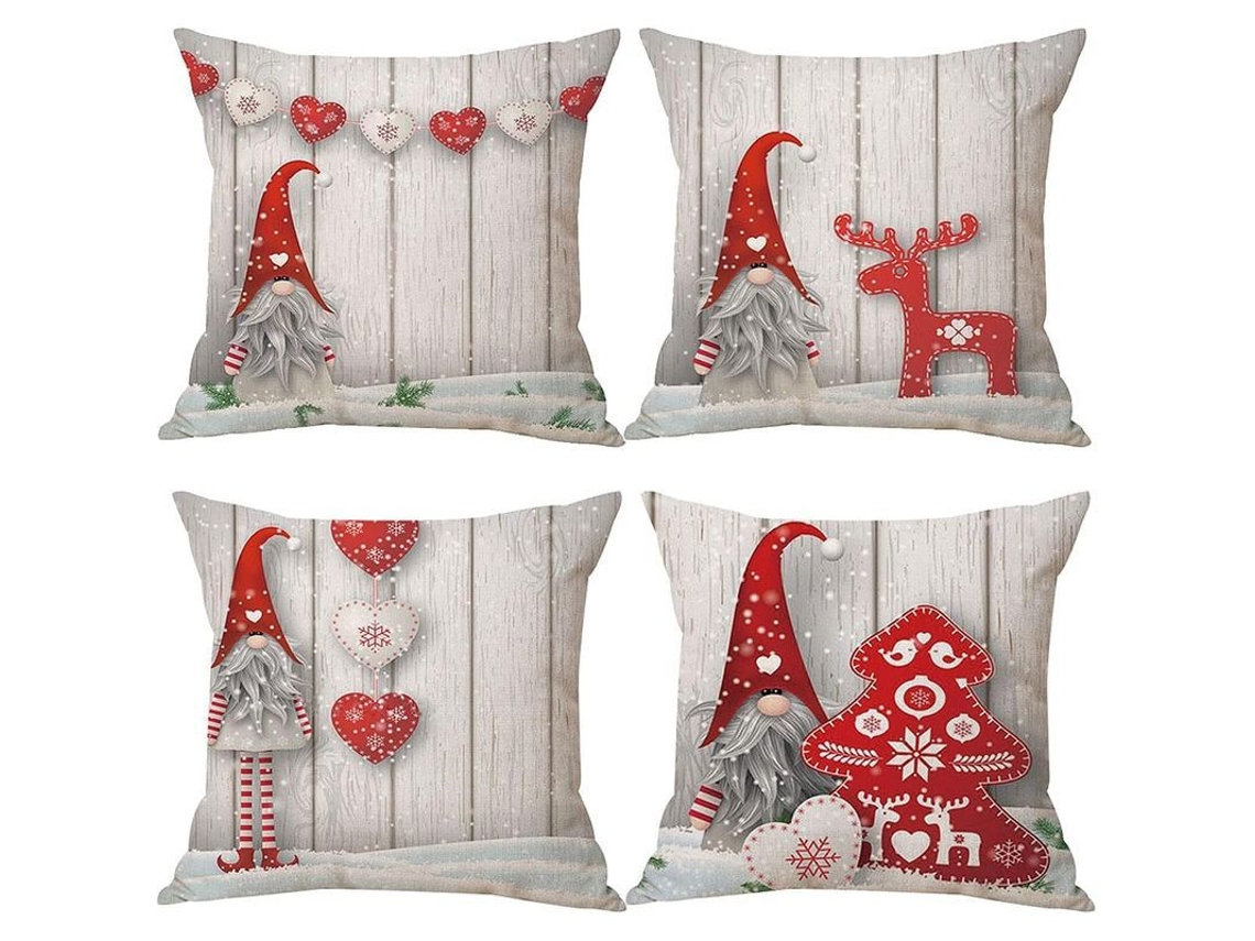 Capas de almofada Gnome de Natal, 45x45cm, conjunto de 4 NOVA LINE