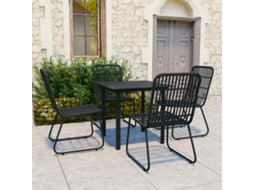 Vidaxl 5 Pcs Conjunto De Jantar Para Exterior Vime Pe E Vidro