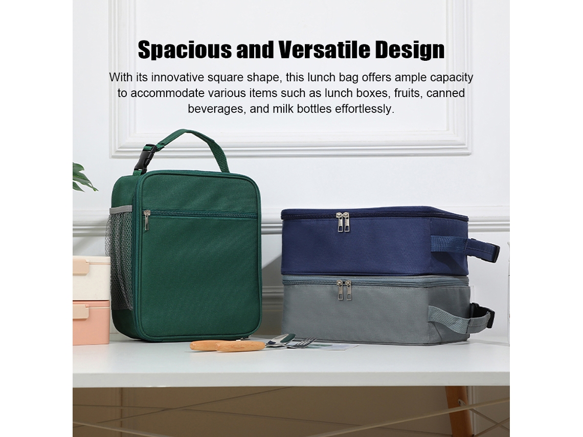 Bolsa De Almoço Isolada Para Homens E Mulheres, Lancheira Reutilizável, Bolsa Térmica Portátil, À Prova Dágua, Lancheira De Grande Capacidade Com Al