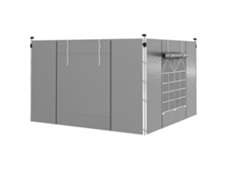 Painéis Laterais Cinza 2 Unidades 300x200cm, Com Janela Enrolável E Porta, Compatível Com Tendas 3x3m E 3x6m De Exterior