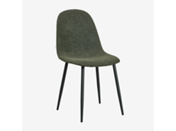 Sklum Pack De 4 Cadeiras De Jantar Glamm Poliéster     Preto                  Bouclé Verde Exército                               Bouclé
