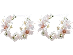 Conjunto De Coroa De 2 Peças Com Fita, Acessório De Casamento Para Festas E Eventos Especiais.