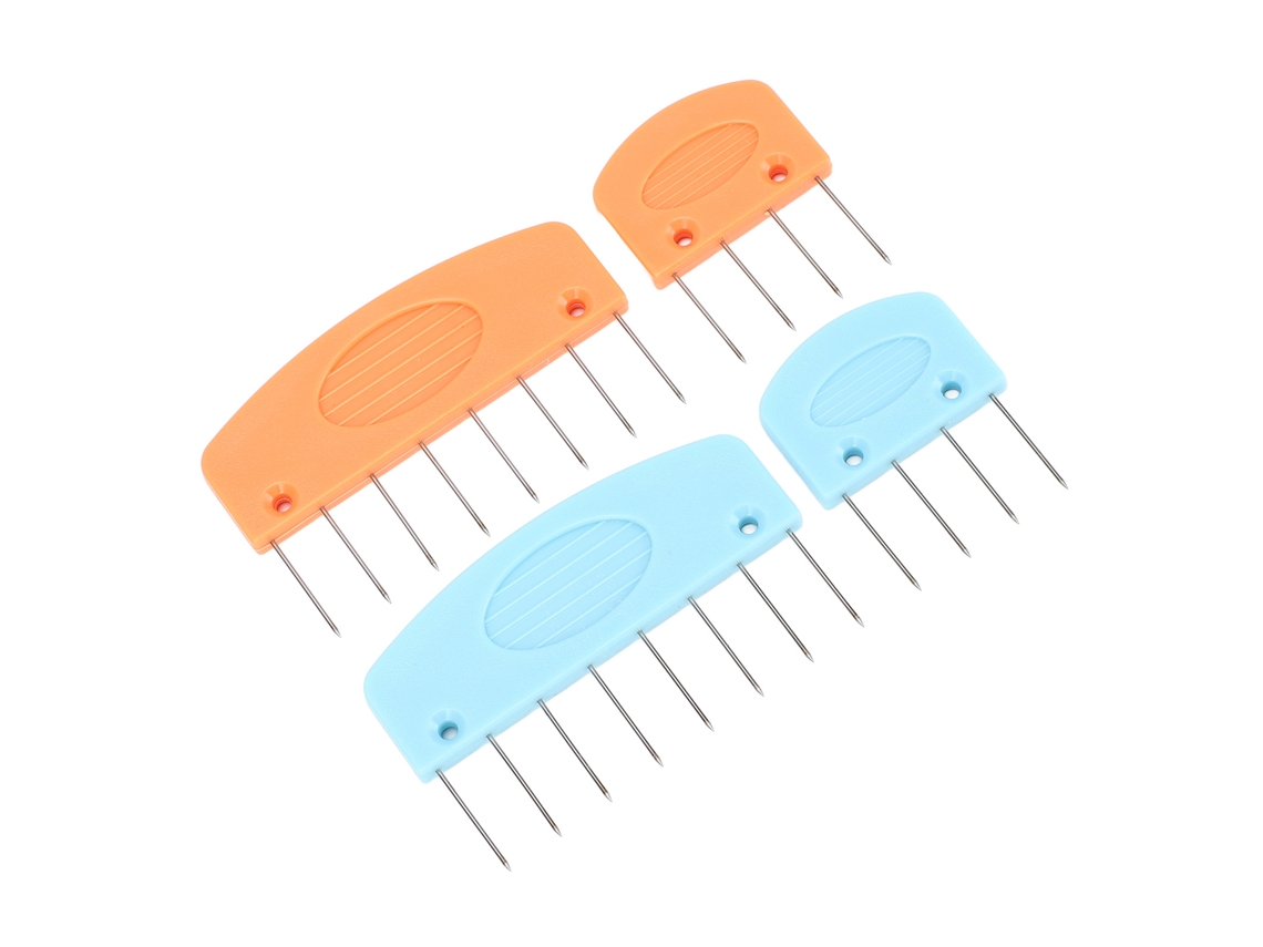 20 Pines De Bloqueio De Tricô Aço Inoxidável Conjunto De Pentes Com Estojo Plástico Branco Para Jersey E Ponto