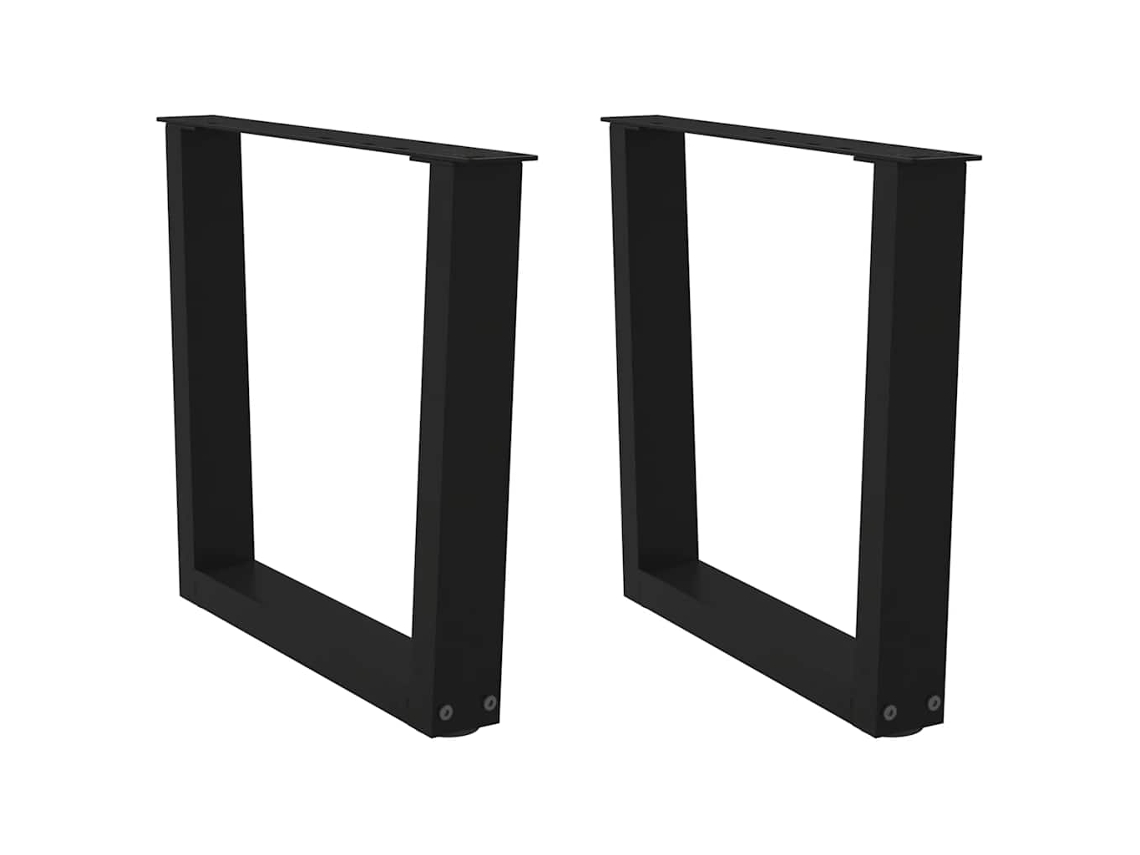 Vidaxl Pés Para Mesa De Centro Em V 2 Peças Preto 60x(42-43,3) Cm Aço