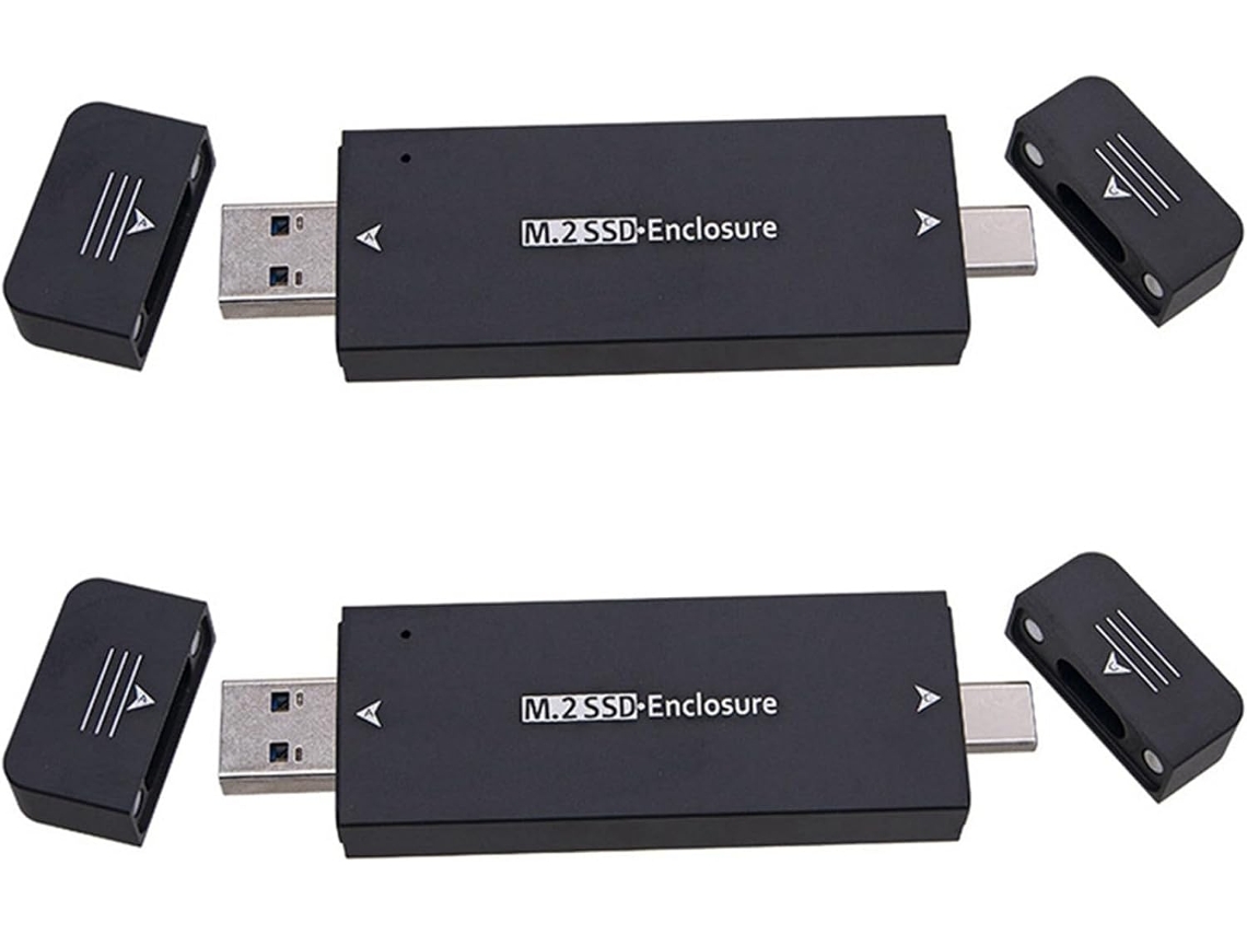 Gabinete Externo para 2 Discos Rígidos M.2 Ssd com Usb 3.1 Tipo C. SFUSHOS