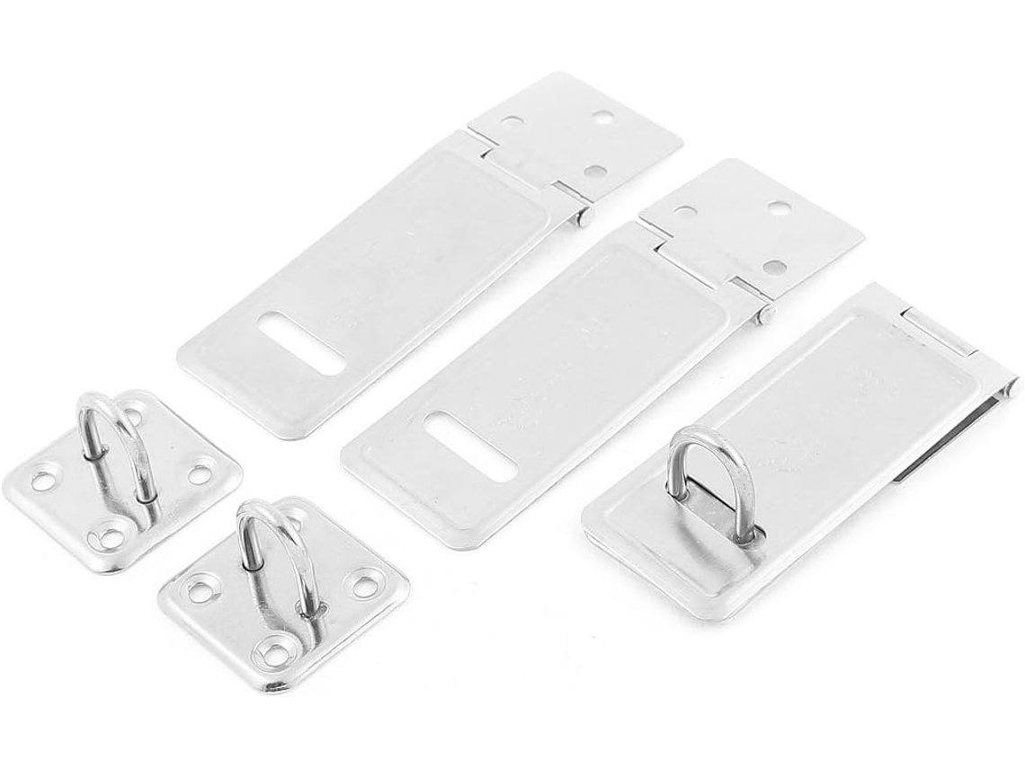 Conjunto de 3 Peças com Fecho Cadeado em Aço Inoxidável para Porta Garagem, 94 Mm Comprimento CHABERLU