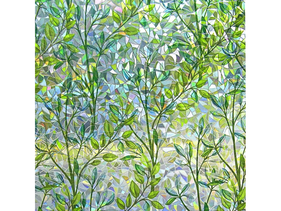 Película Para Janelas, 43x200cm, Adesão Eletrostática, Película Colorida De Aço Inoxidável, Reutilizável, Inclui Raspadores E Pequenos Recipientes