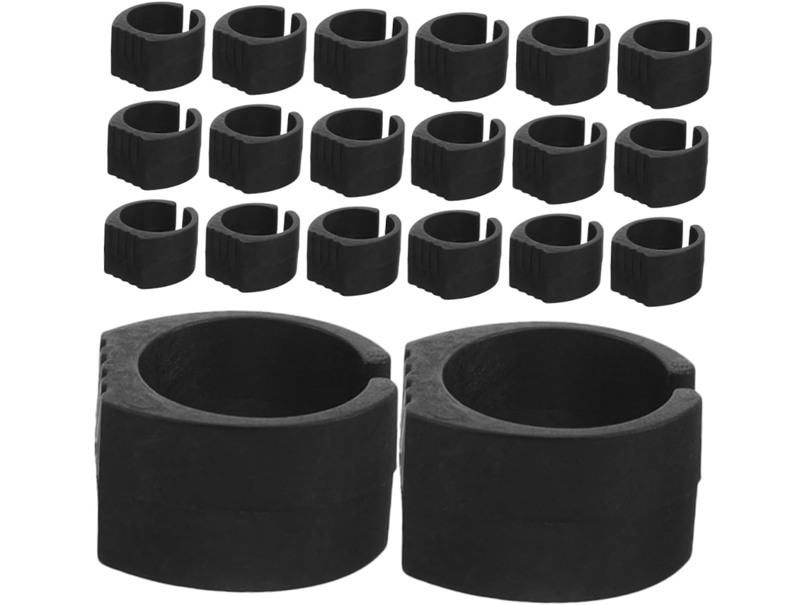 Aboofan 20 Peças Protetores De Plástico Antiderrapantes Para Carrinhos E Corrimãos Móveis, Tapete Preto Multiuso Para