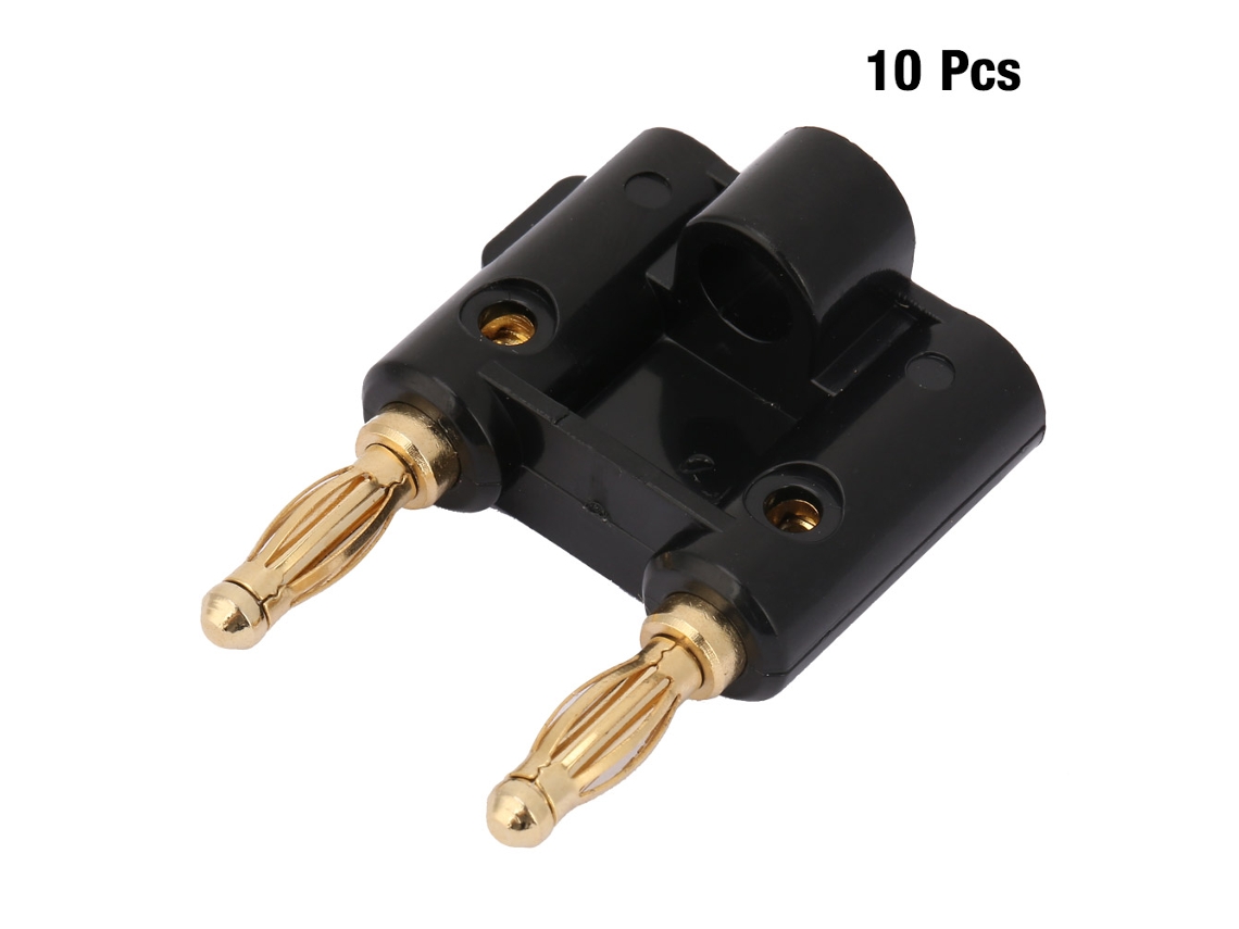 Conectores De Banana Dupla Fila 4mm Laxiscreed Para Amplificadores E Conexão Múltipla