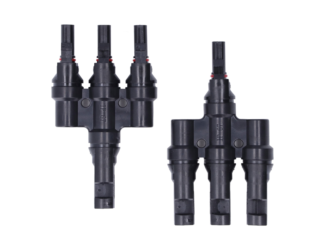 Conector Solar T Branch 3 Para 1 Ppo À Prova D'água Acoplador Geração Energia Externa
