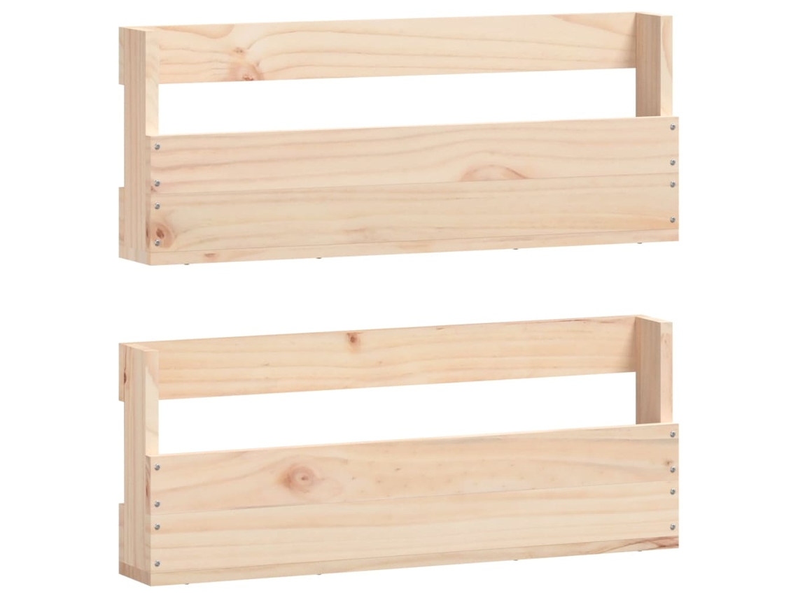 Conjunto de Sapateiras de Montagem na Parede Pinho Maciço MAISON EXCLUSIVE (59x9x23 cm)
