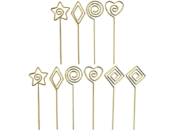 Clips criativos Zerodeko para fotos e cartões na cor "Anos Dourados", 10 peças, ideias para cozinha e sala de estar, perfeitos para a decoração.
