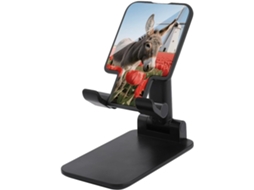 Suporte Dobrável Para Celular Em Formato De Burro E Flores, Suporte Portátil Para Celular De Mesa Com Base