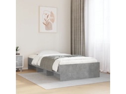 Vidaxl Estrutura De Cama 90x190 Cm Derivados De Madeira Cinza Cimento