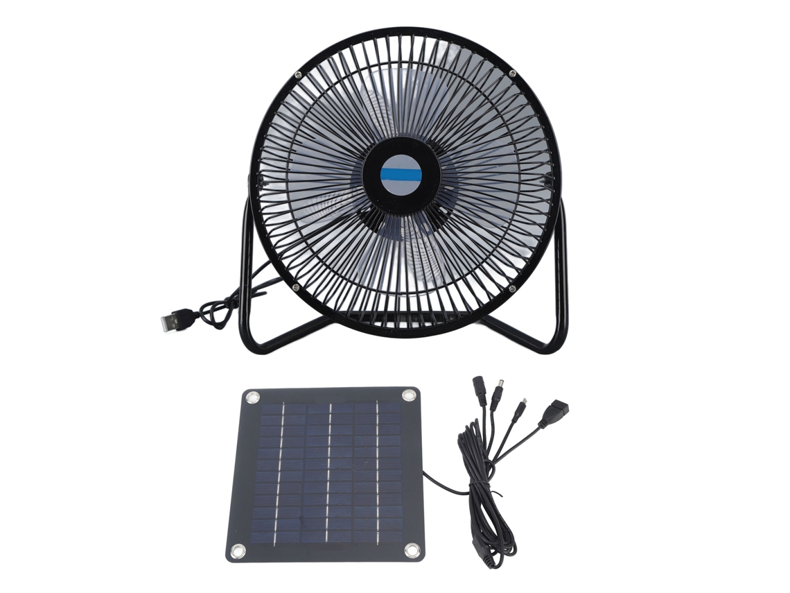 Ventilador Solar Portátil 10w 8 Polegadas Camping Pets