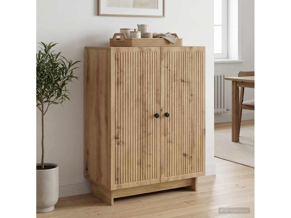 Vidaxl Buffet Carvalho Arttisan 66 X 34,5 X 90 Cm Derivados De Madeira
