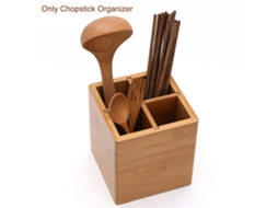Organizador Pauzinho de Bambu Garfo Colher Bancada Cozinha Armazenamento Talheres Container Escoamento para Casa Porta Talheres Utensílio WEIMAI