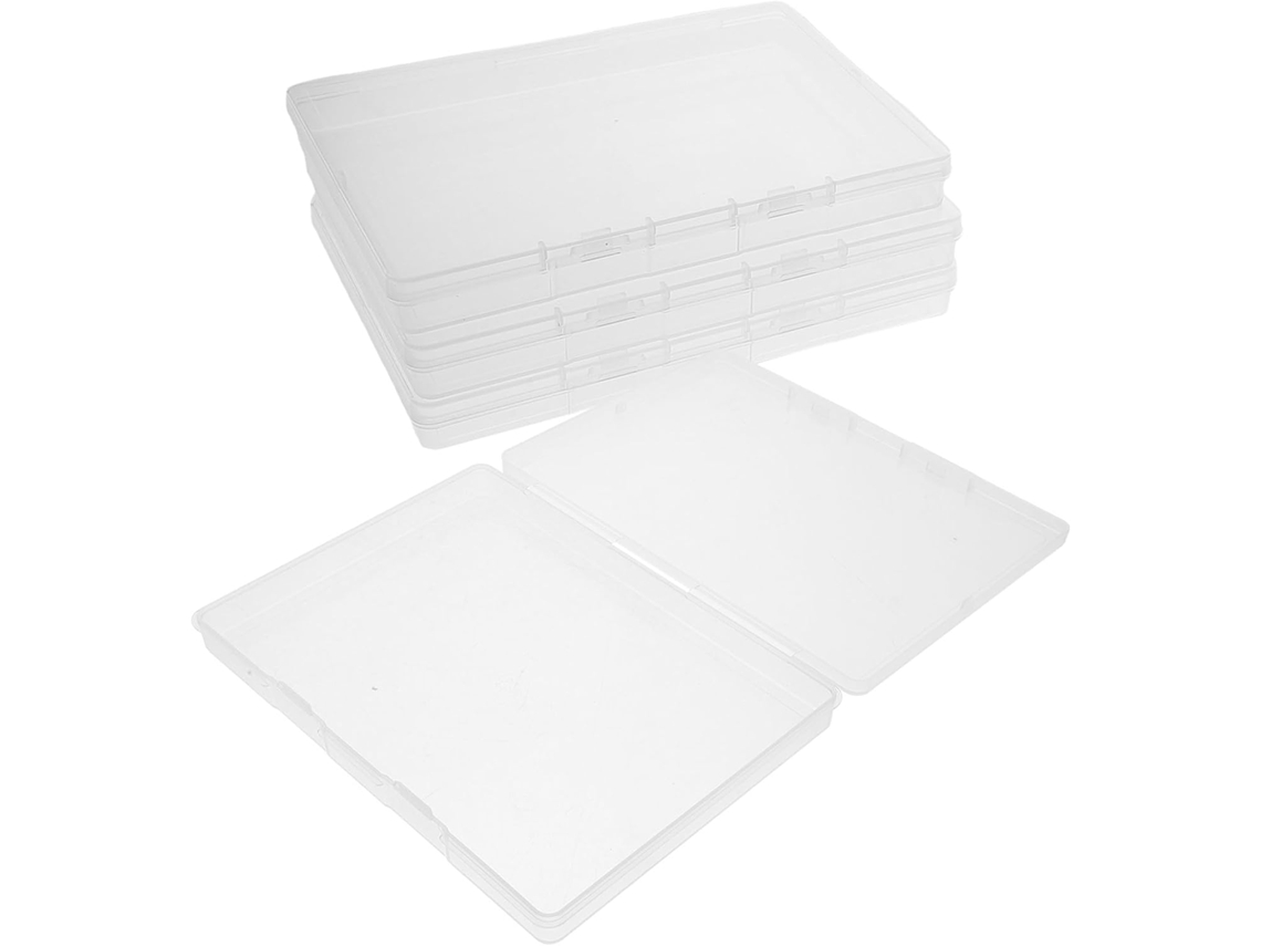 Conjunto De 4 Caixas Transparentes De Polipropileno Para Documentos
