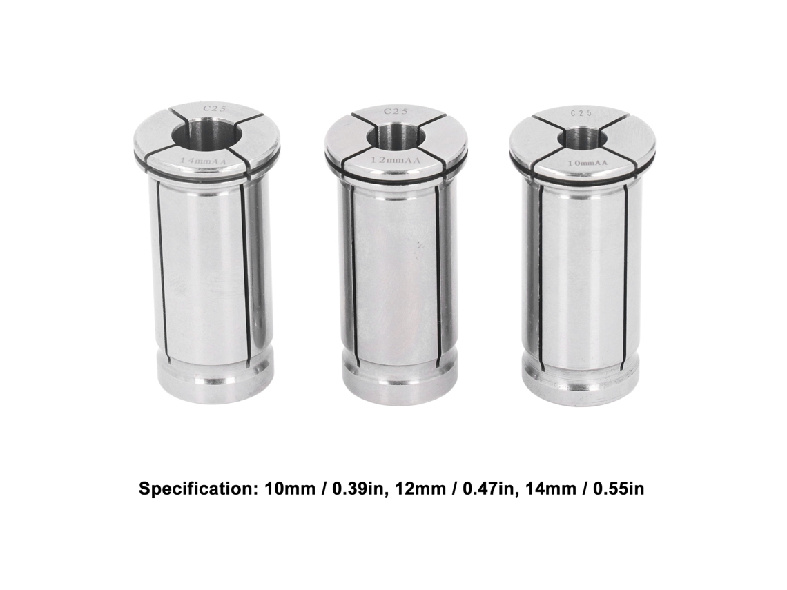 Laxiscreed Conjunto De Colares C25 Para Fresadoras Cnc E Tornos, Feito De Aço Carbono De Alta Resistência