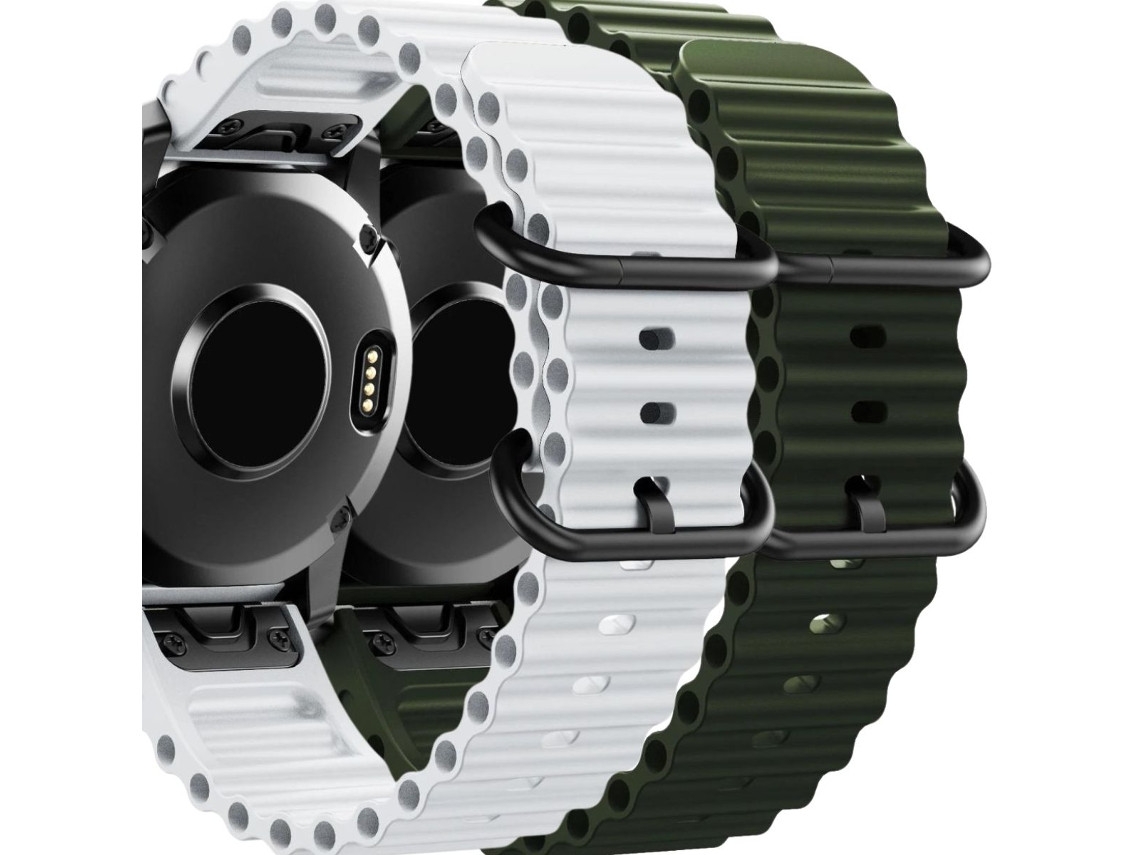 Pacote com 2 pulseiras ORYSIN Ocean Waves para Garmin Fenix 6