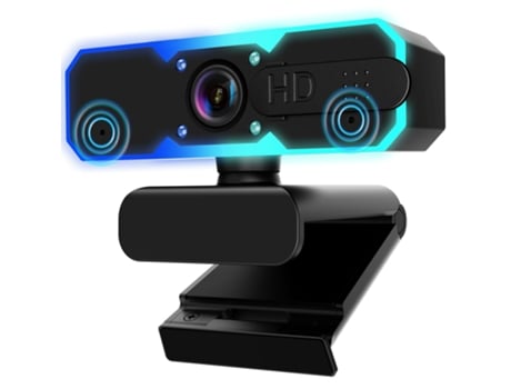 Webcam Câmara De Streaming 1080p 60fps Microfone E Luz Rgb De Enchimento Focagem Automática Trabalho Computador Portátil/computador Jytgalx